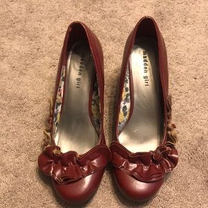 Red Madden Girl heels 3 inch